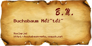 Buchsbaum Máté névjegykártya
